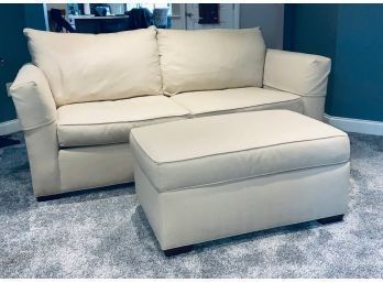 An Ethan Allen sleeper sofa (pull-out),