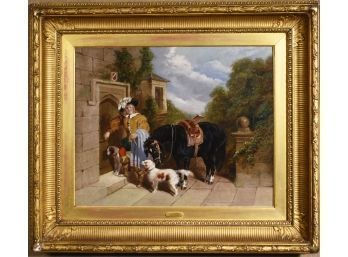 An antique oil on board depicting 3aa4cf