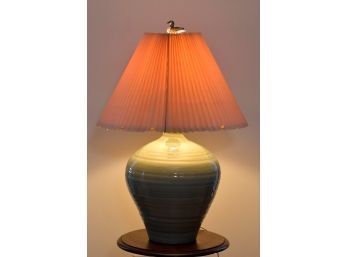 Simon Pearce pottery table lamp in signature