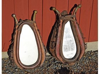 Antique horse harnesses with leather