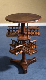 Antique revolving walnut bookcase