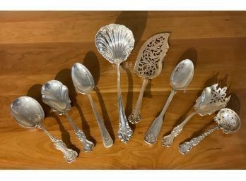 Good assorted antique sterling serving