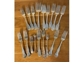 A good antique sterling flatware, including: