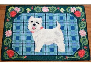 Small Clair Murray 1993 hooked rug,