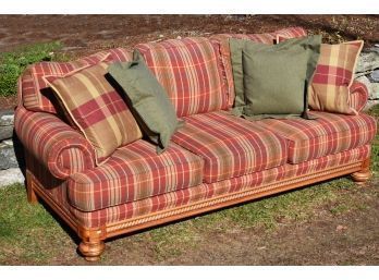 Broyhill red green and tan plaid 3aa599