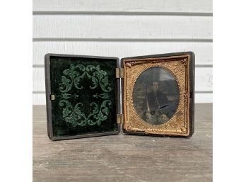 A 19th C. Civil War soldier daguerreotype,