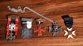 Five various antique Fraternal