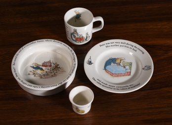 Four pieces with Peter Rabbit scenes