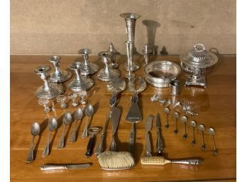 Forty-four pieces of vintage sterling,