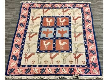 A contemporary room size rug, with