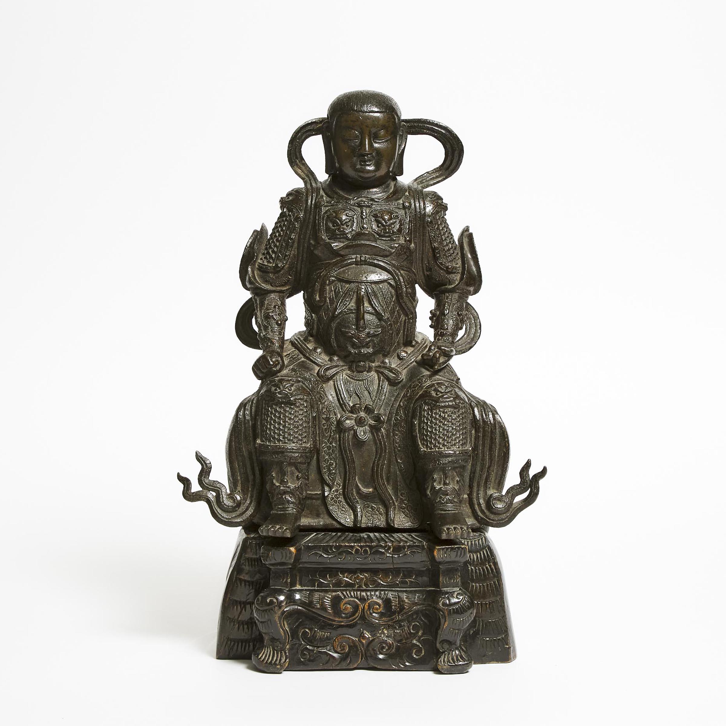 A Large Bronze Figure of Zhenwu,