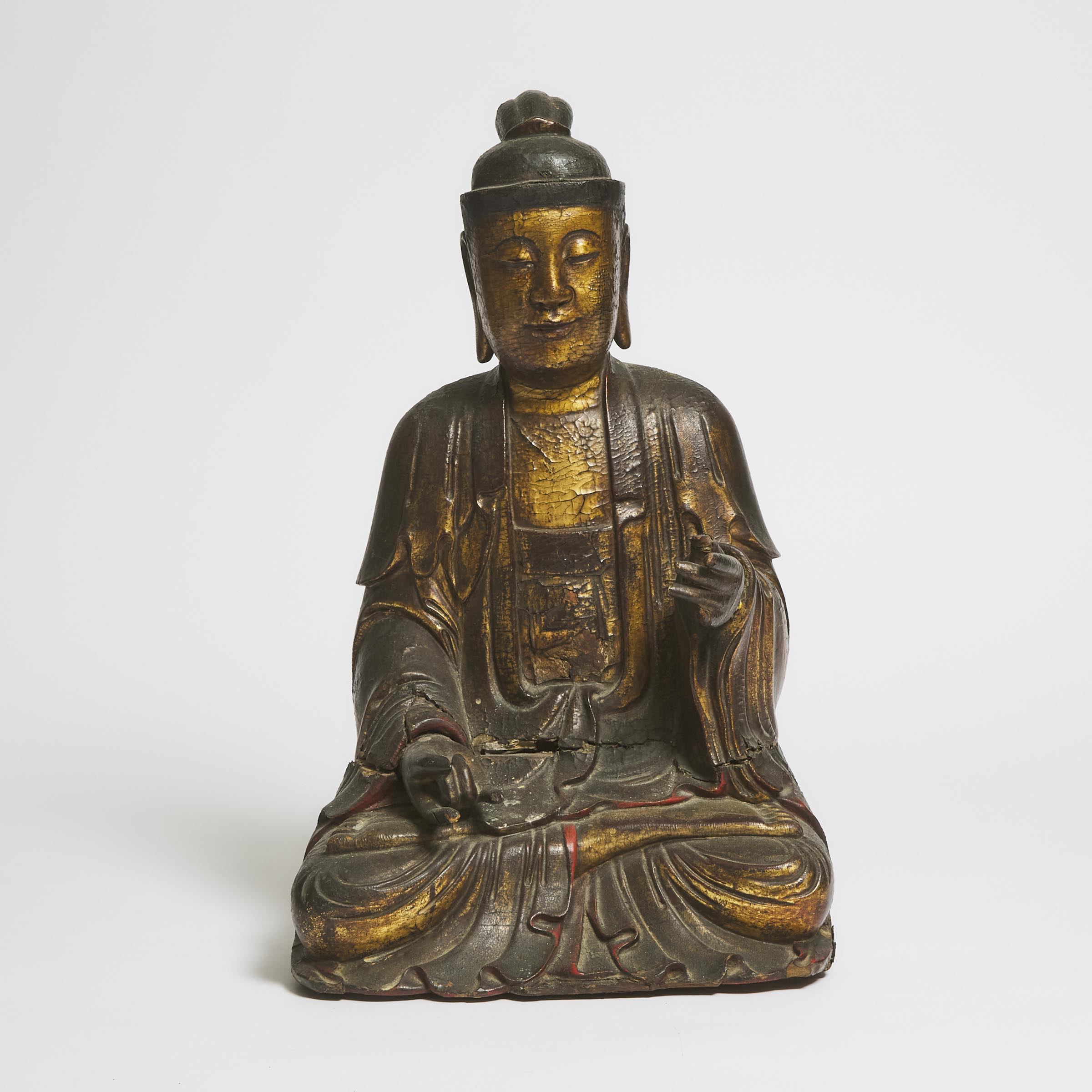 A Lacquered Figure of Buddha, Qing