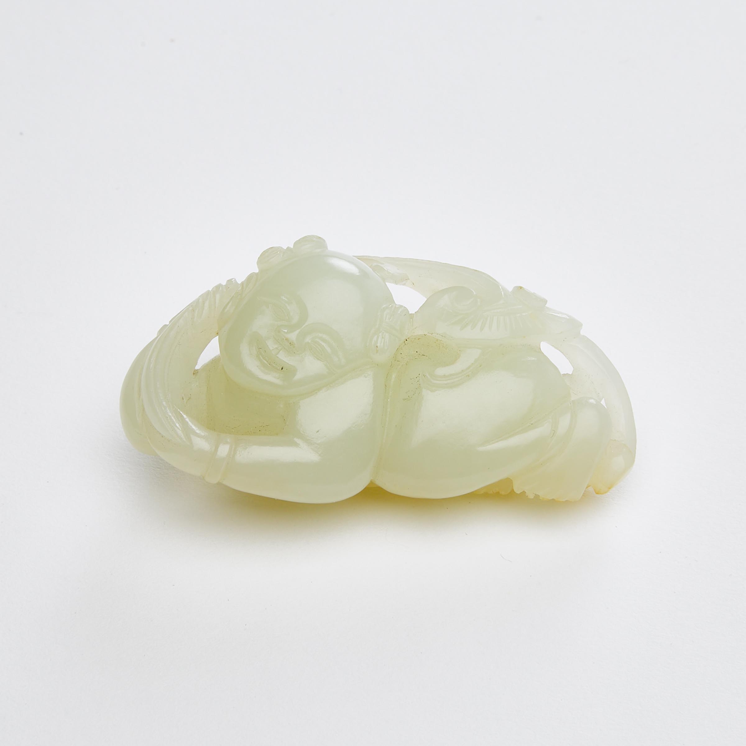 A Pale Celadon Jade Carving of 3aa6cb