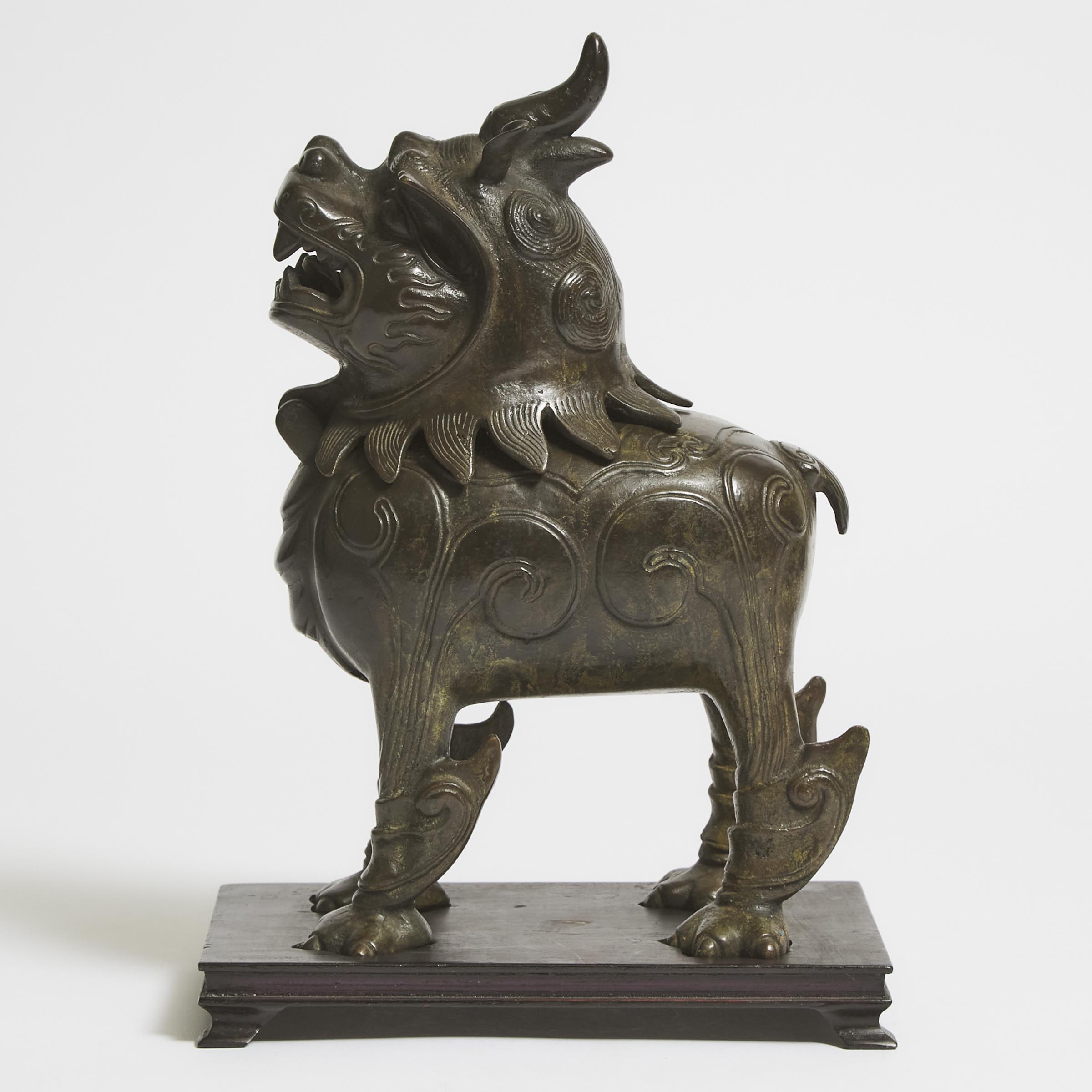 A Bronze Luduan-Form Censer, Qing Dynasty