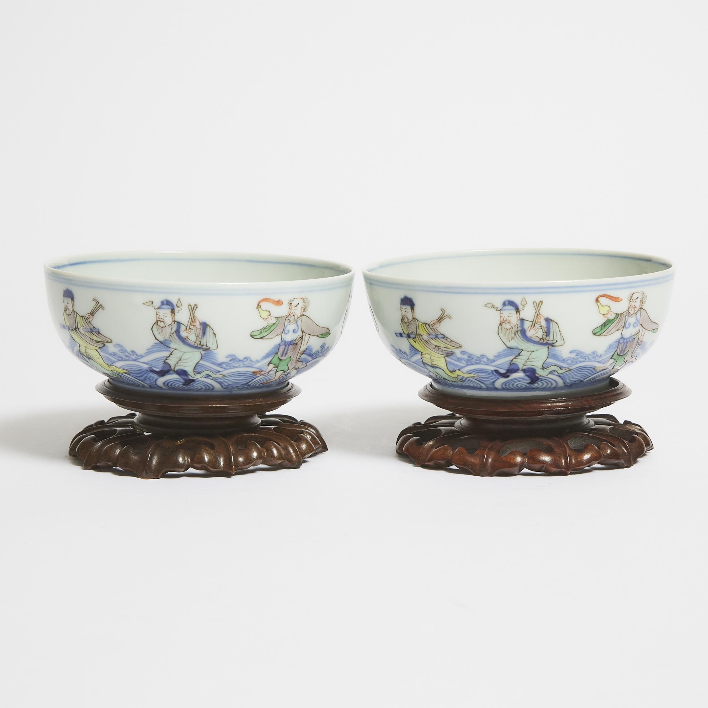 A Pair of Doucai Eight Immortals  3aa726