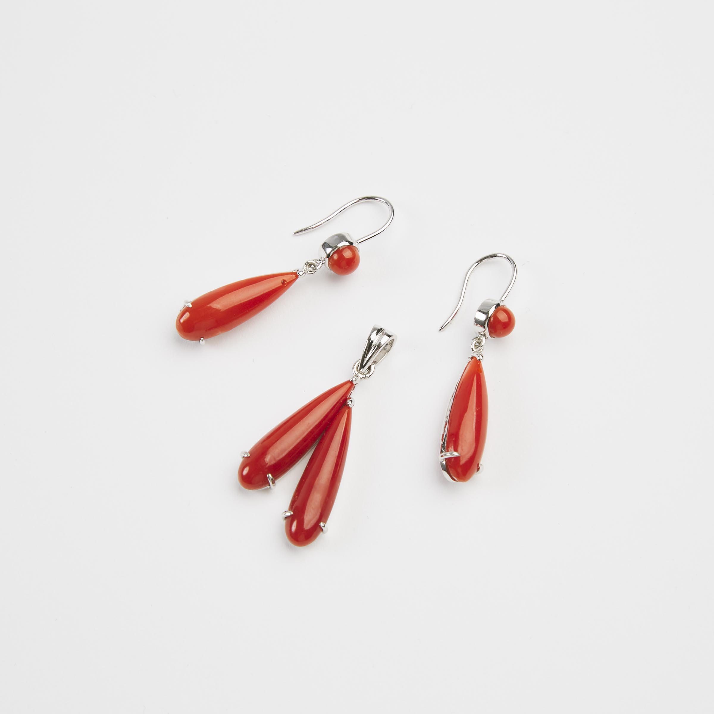 A Pair of Coral Drop Earrings and 3aa76b