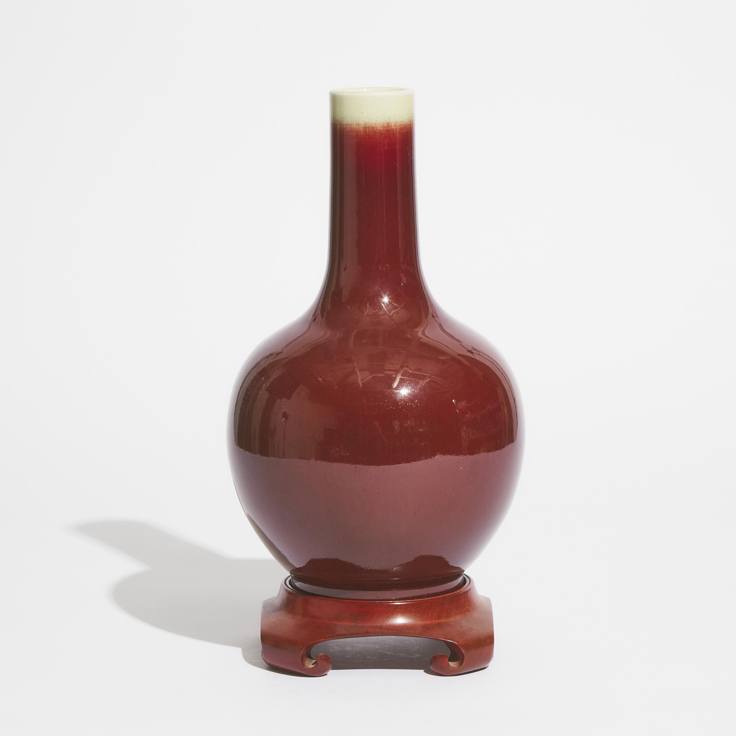 A Red Glazed Bottle Vase Republican 3aa789