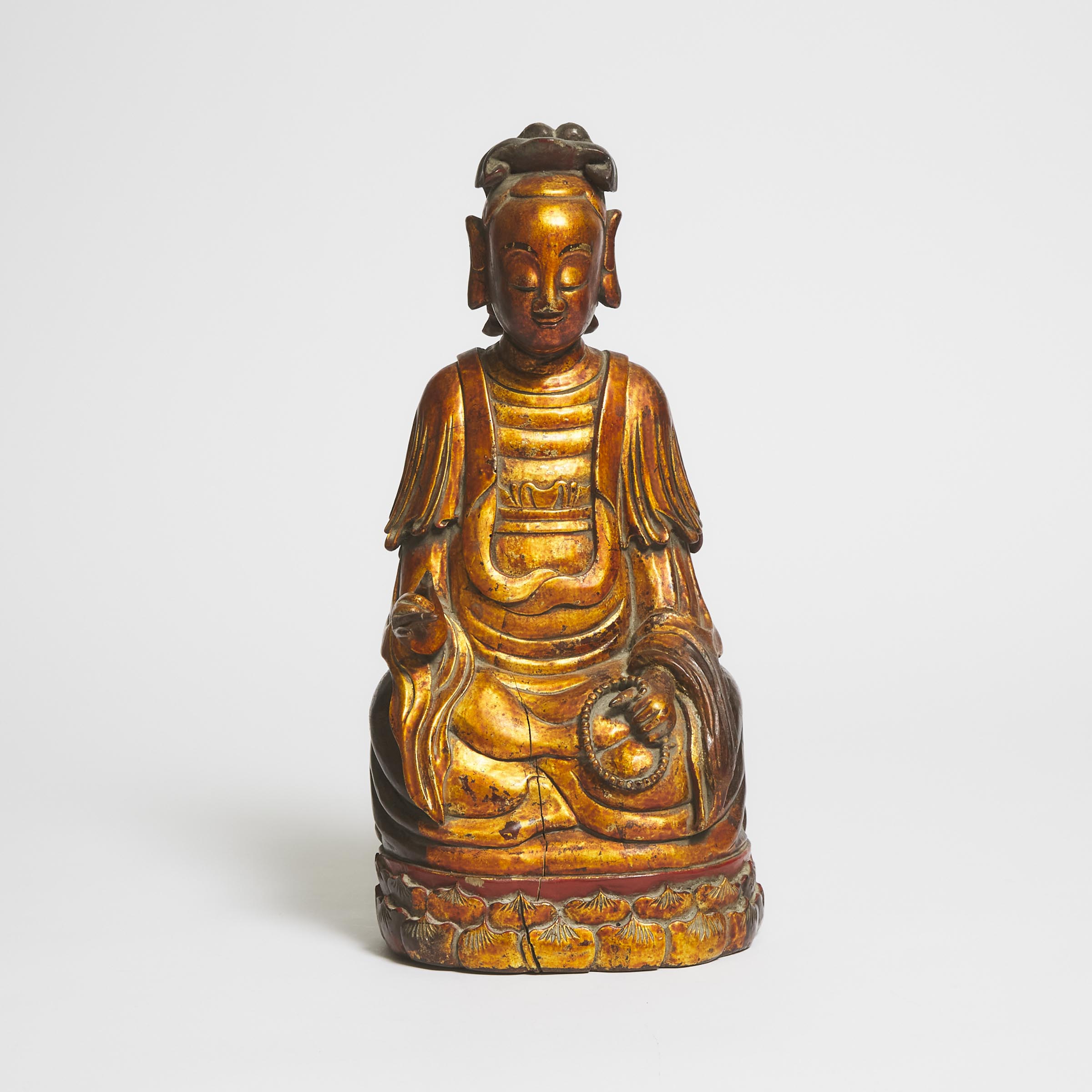 A Lacquered Figure of a Bodhisattva,
