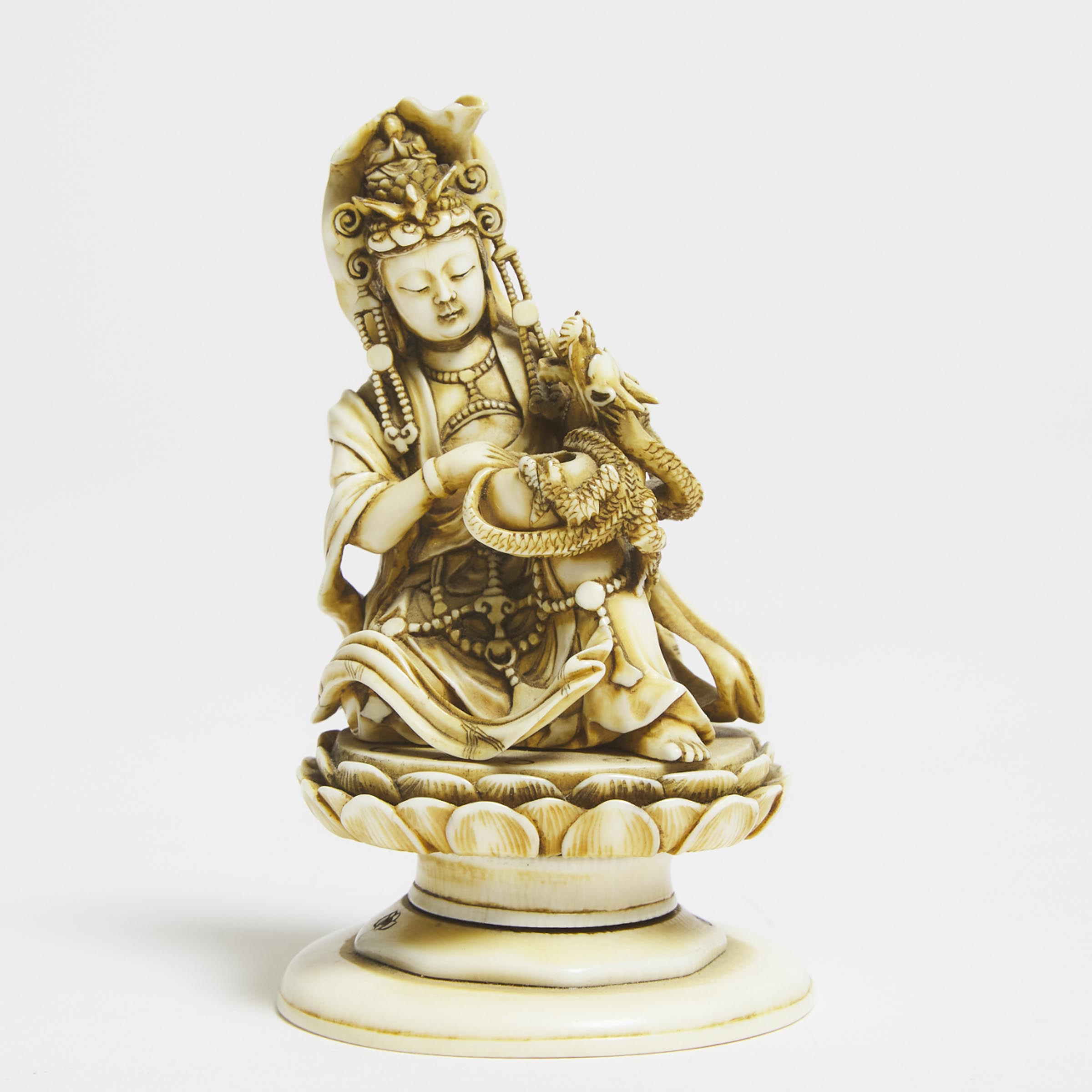 An Ivory Figure of a Bodhisattva,