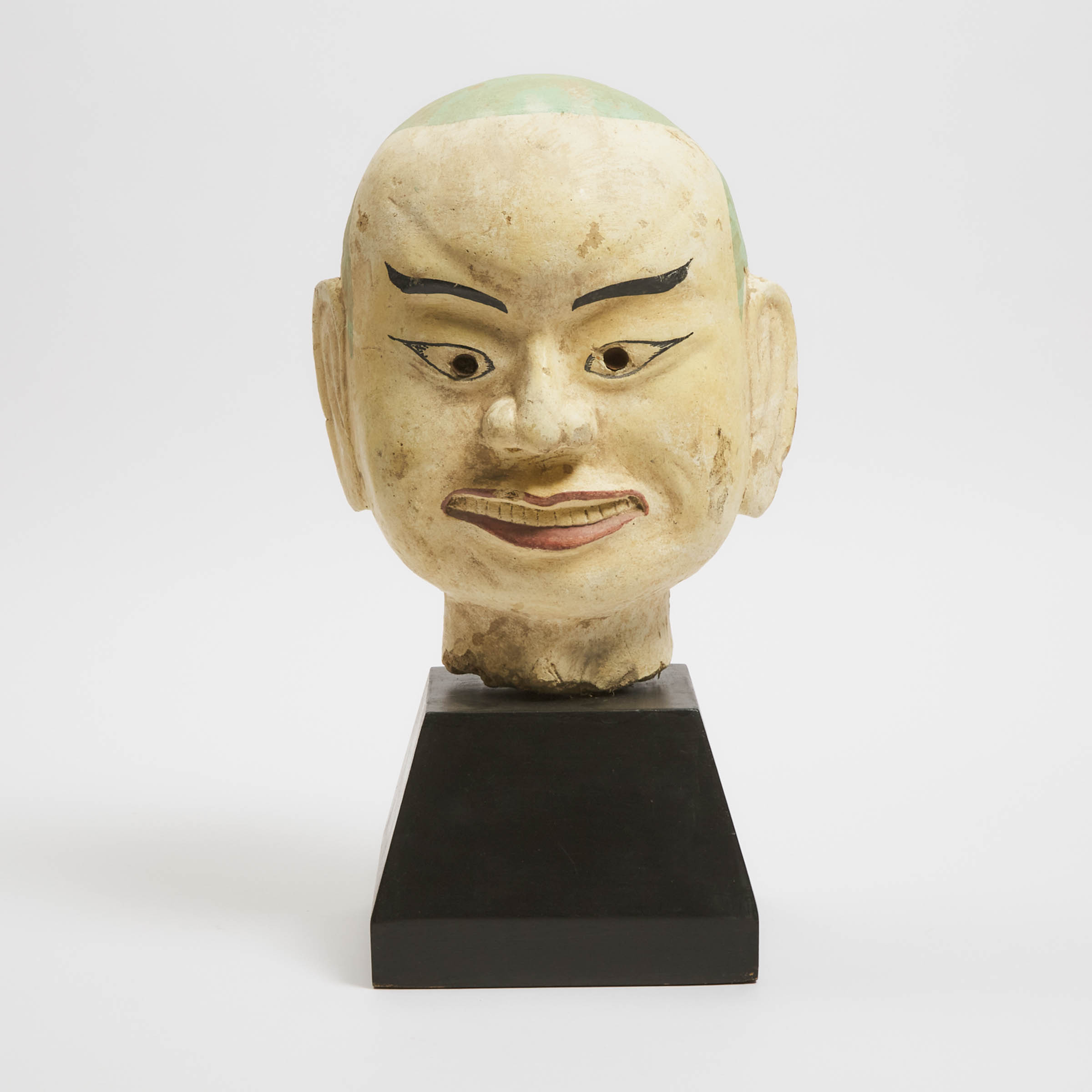 A Large Painted Terracotta Head 3aa796