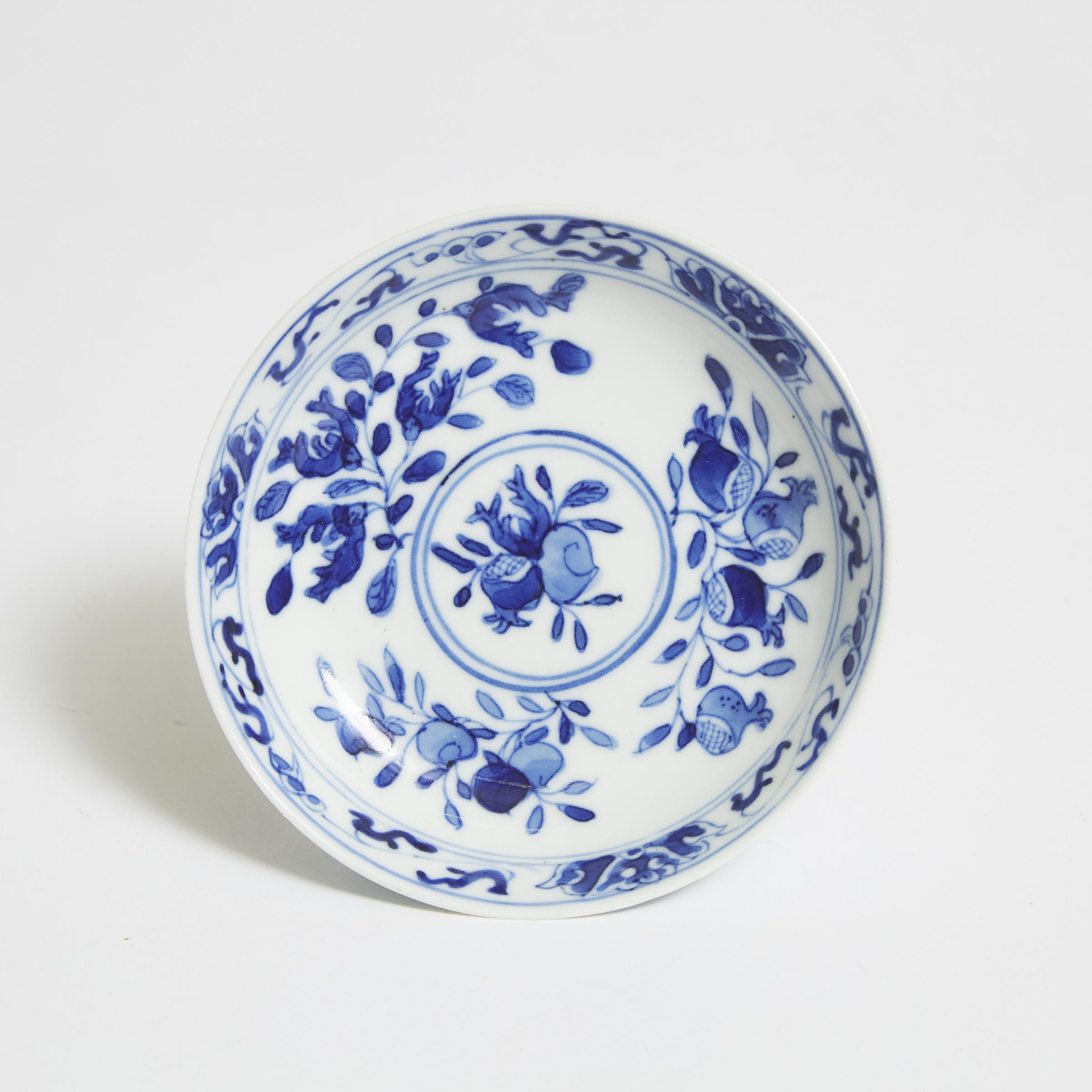 A Blue and White Sanduo Dish, Guangxu