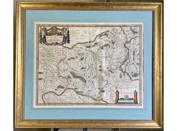 Early hand colored map Bituricum 3aceb1