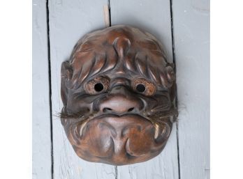 Antique well carved wood mask  3acec5
