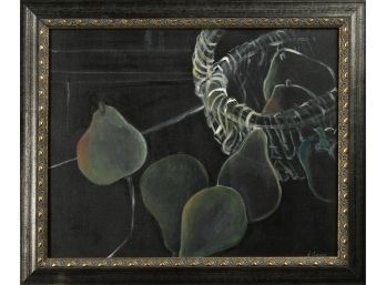 Oil on canvas still life of pears 3acecf