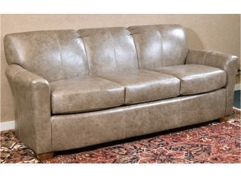 A quality three cushion light brown/grey