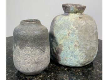 Two ceramic jars made by Albert