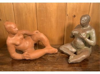 Two Roger Prince terracotta figures: