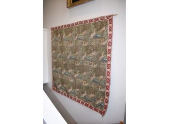 A museum reproduction woven tapestry