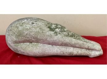 Carved outdoor stone sculpture