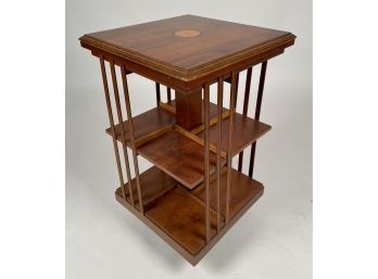 Small revolving yew bookcase/stand,