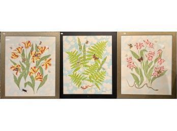 Three Roger Sandes watercolors, Williamsville