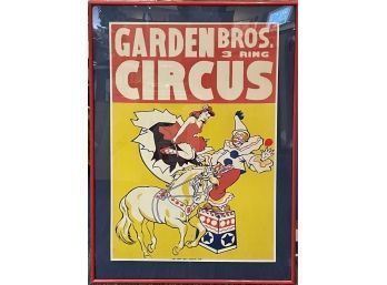 Vintage lithographed circus poster 3acfe6