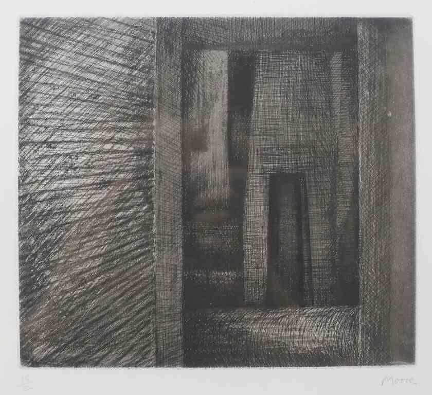 HENRY MOORE ETCHING ARCHITECTURE 3ad021