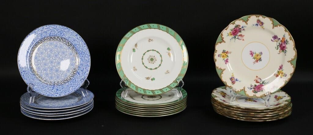 3 SETS ENGLISH PORCELAIN PLATES