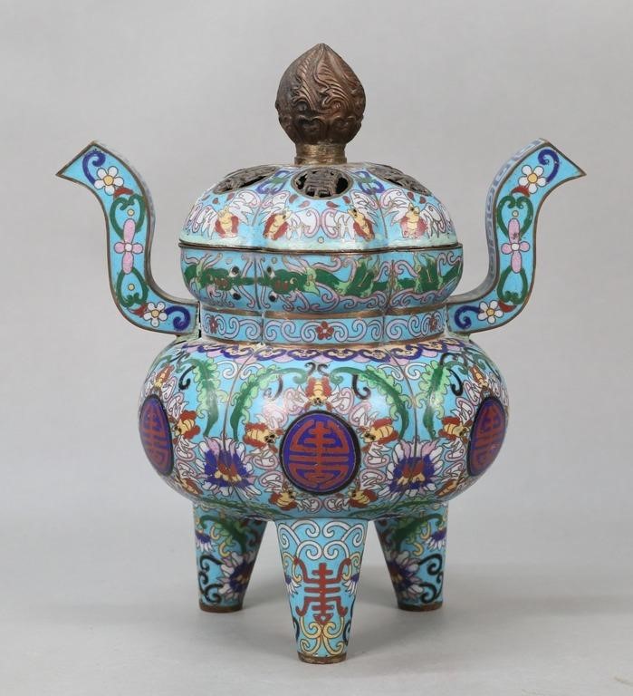 CHINESE CLOISONNE CENSERChinese 3ad07e