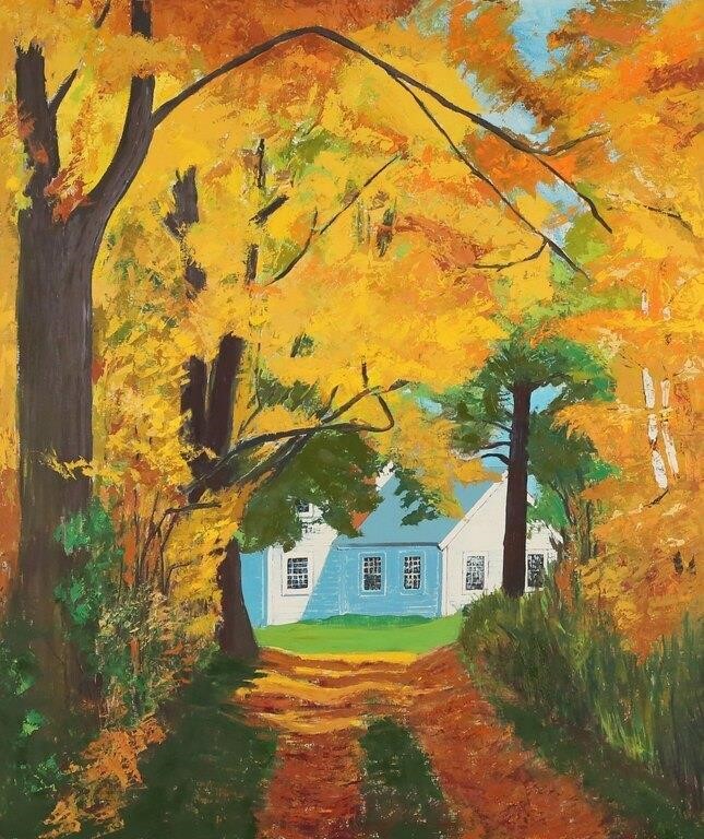 LEE GUILLIATT OIL ON CANVAS HOUSE