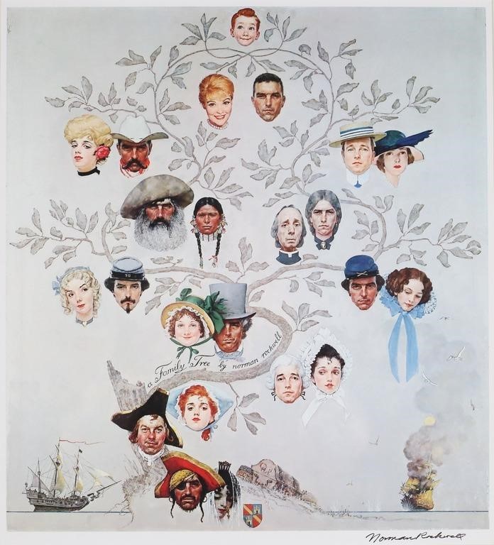 NORMAN ROCKWELL FAMILY TREE PRINTNorman 3ad09a