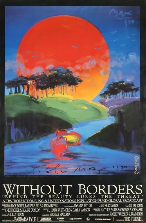 SIGNED PETER MAX WITHOUT BORDERS