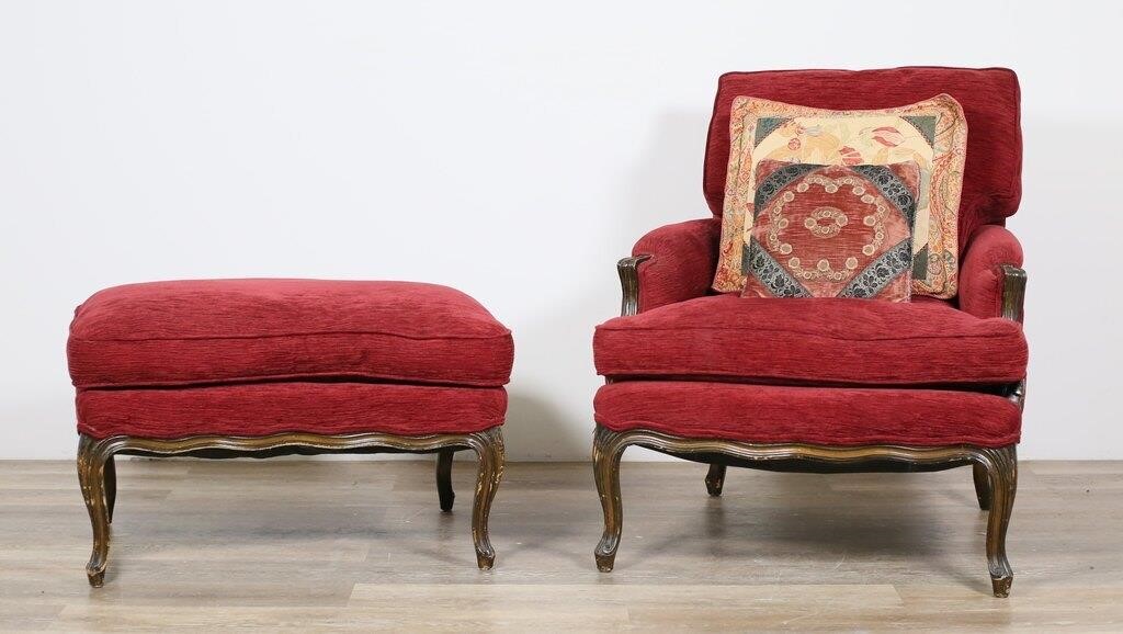 VICTORIAN ROCOCO REVIVAL ARMCHAIR AND