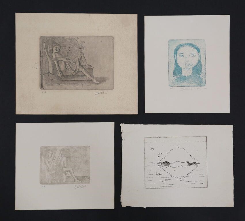 4 MODERN ETCHINGS INCLUDING BALTHUSBalthus 3ad175