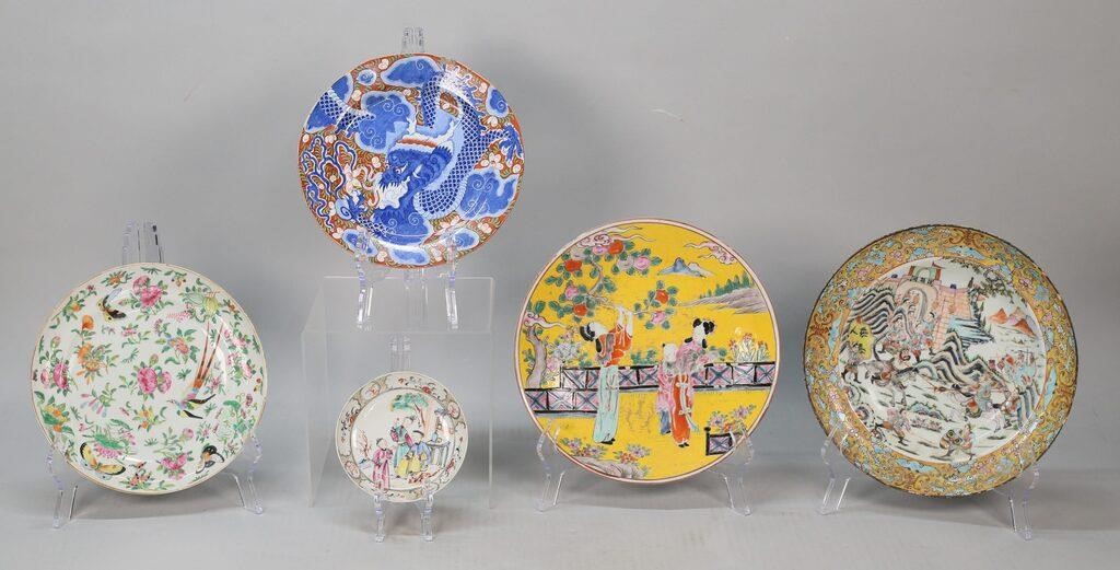 5 CHINESE PORCELAIN PLATESLot of
