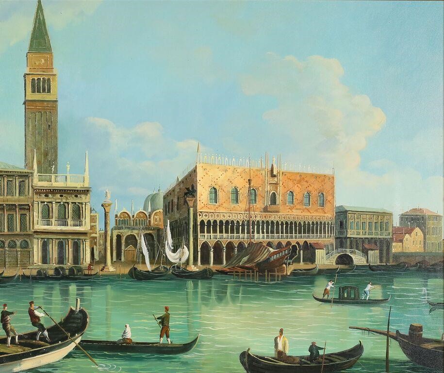 AFTER CANALETTO OIL ON CANVAS VENICEOil