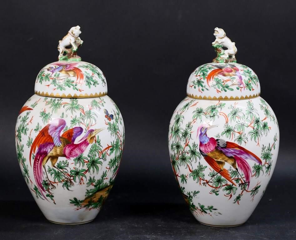 PAIR OF FRENCH PORCELAIN CHINOISERIE 3ad1f6