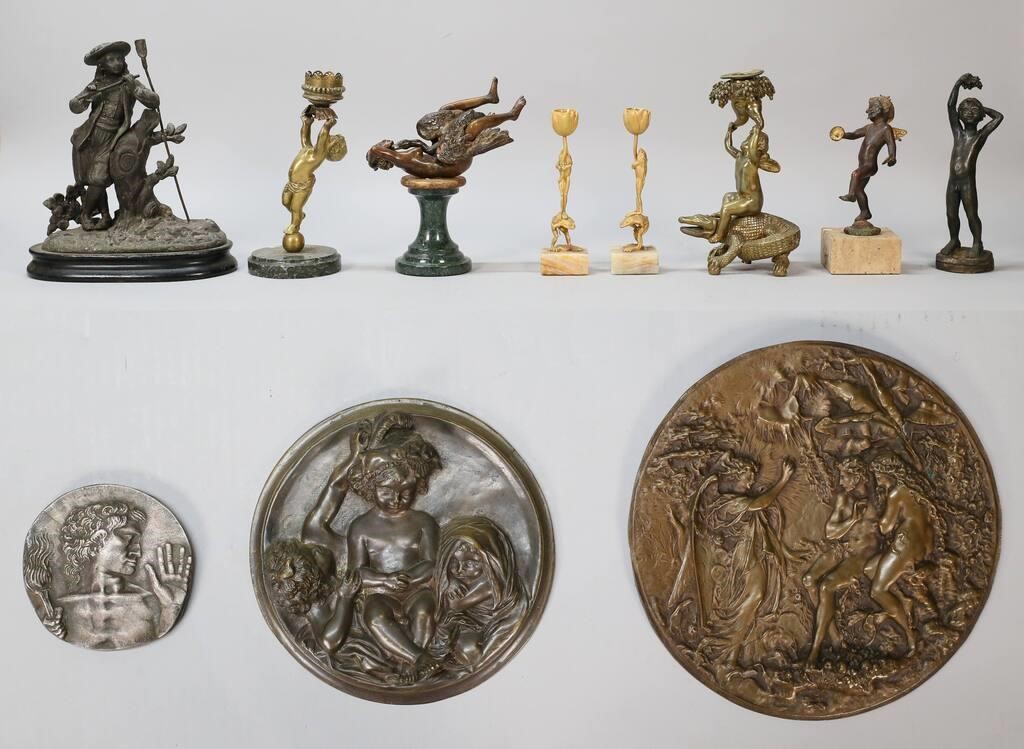 BRONZE AND SPELTER SCULPTURES LEDA