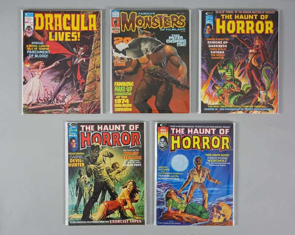 10 MARVEL AND WARREN HORROR MAGAZINES 3ad285