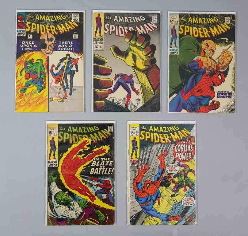5 MARVEL COMICS SPIDER-MAN 1ST